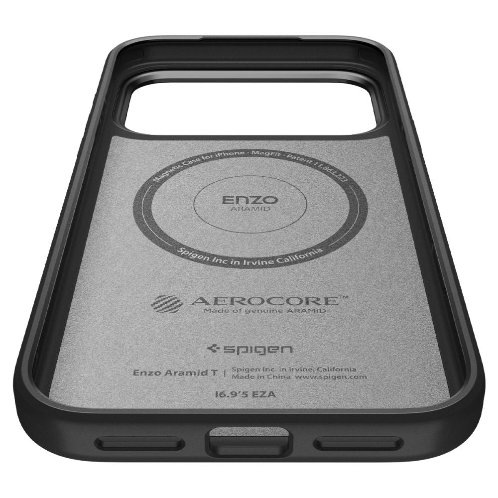 Capa MagSafe para Apple iPhone 17 Pro Max, Spigen, Enzo Aramid T, Preta