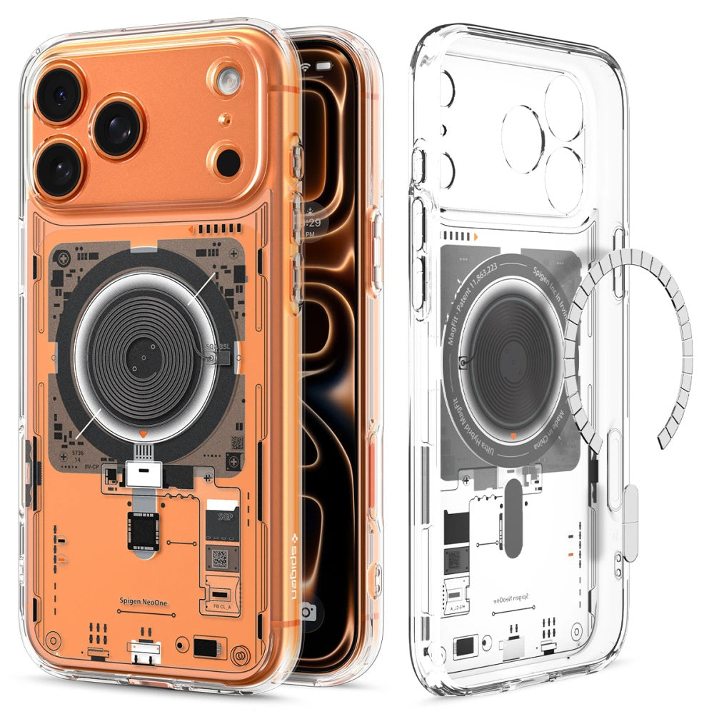 Capa MagSafe para Apple iPhone 17 Pro Max, Spigen, Ultra Hybrid Neo One, Transparente