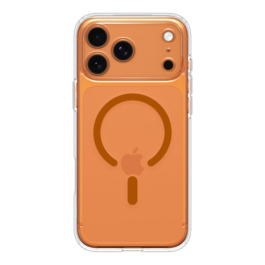 Capa MagSafe para Apple iPhone 17 Pro Max, Spigen, Ultra Hybrid, Transparente Laranja