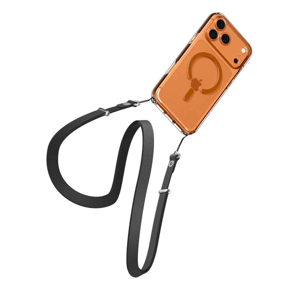 Capa MagSafe para Apple iPhone 17 Pro Max, Spigen, Ultra Hybrid, Transparente Laranja