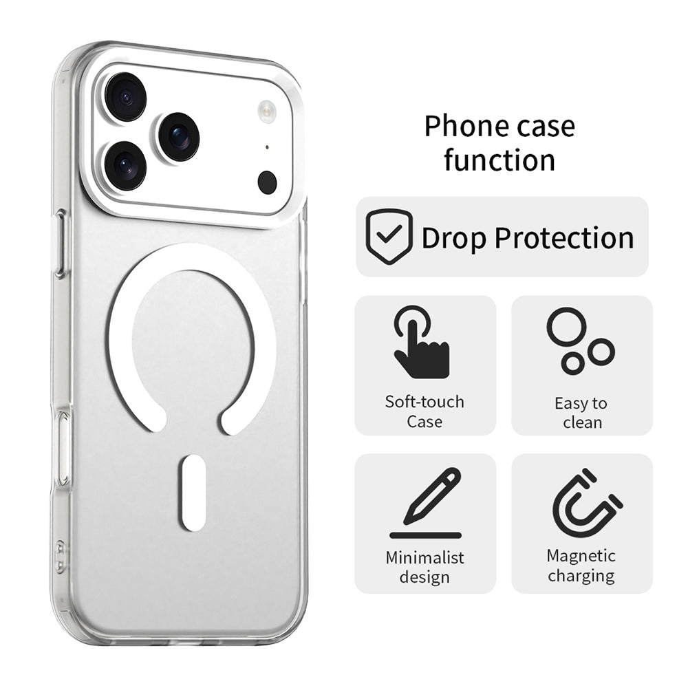 Capa MagSafe para Apple iPhone 17 Pro Max, Techsuit, CandyCase, Branca