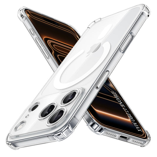 Capa MagSafe para Apple iPhone 17 Pro Max, Techsuit, Antichoque, Transparente