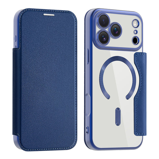 Capa MagSafe para Apple iPhone 17 Pro Max, Techsuit, SmartMag Book, Azul