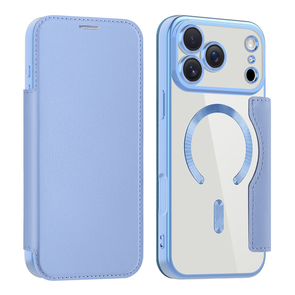 Capa MagSafe para Apple iPhone 17 Pro Max, Techsuit, SmartMag Book, Azul