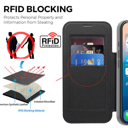 MagSafe Case for Apple iPhone 17 Pro Max, Techsuit, SmartMag Book, Purple