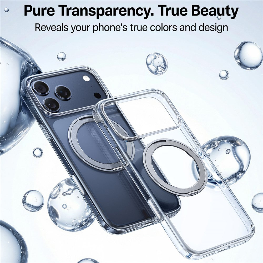 Capa MagSafe para Apple iPhone 17 Pro Max, Torras, Ostand Pro, Transparente