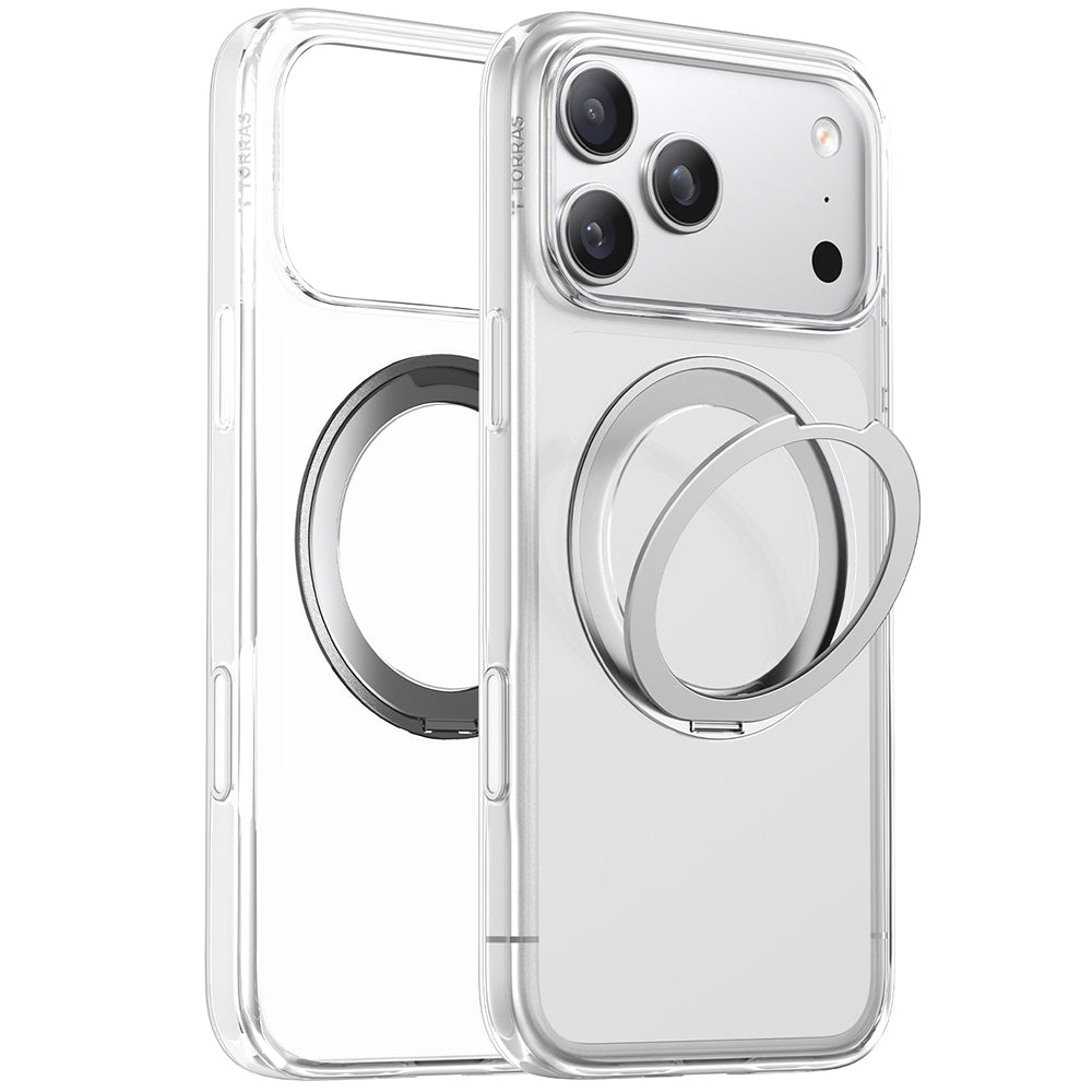 Capa MagSafe para Apple iPhone 17 Pro Max, Torras, Ostand Pro, Transparente
