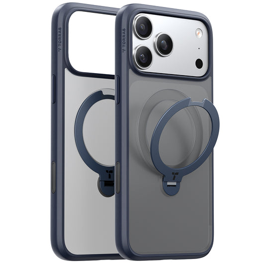 Capa MagSafe para Apple iPhone 17 Pro Max, Torras, Ostand Spin, Azul