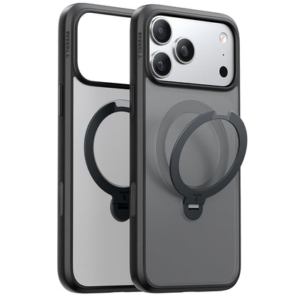 Capa MagSafe para Apple iPhone 17 Pro Max, Torras, Ostand Spin, Preta