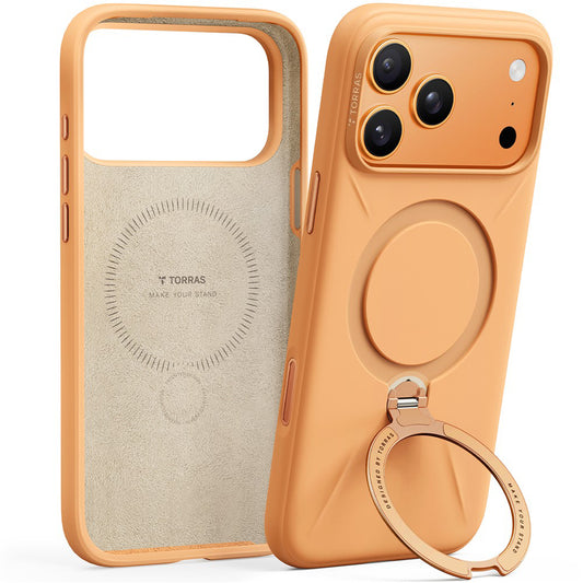 Capa MagSafe para Apple iPhone 17 Pro Max, Torras, QPRO Silicone, Laranja