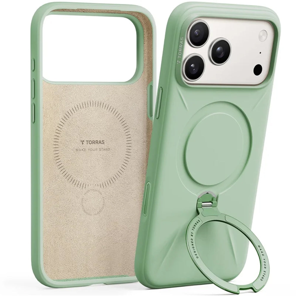 Capa MagSafe para Apple iPhone 17 Pro Max, Torras, QPRO Silicone, Verde Matcha