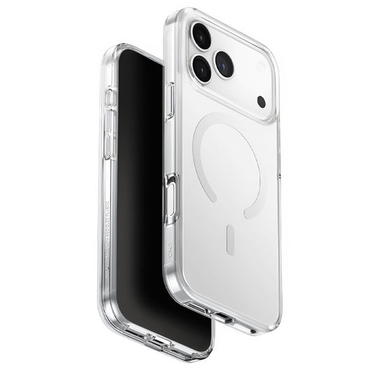 Capa MagSafe para Apple iPhone 17 Pro Max, UNIQ, Clario MagClick, Transparente