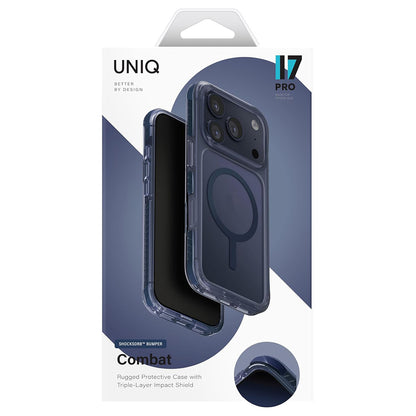 Capa MagSafe para Apple iPhone 17 Pro Max, UNIQ, Combat MagClick, Azul