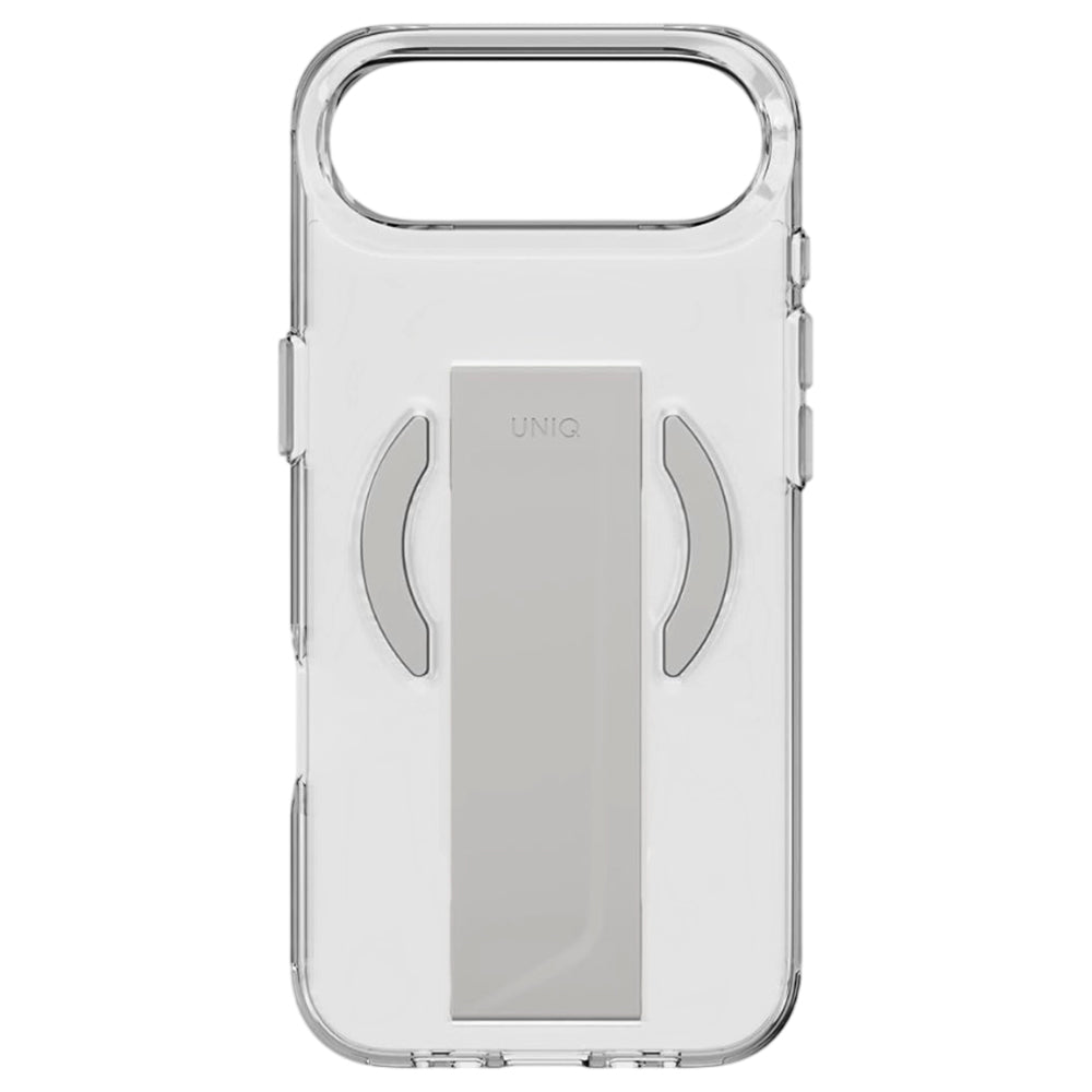 Capa MagSafe para Apple iPhone 17 Pro Max, UNIQ, Heldro Air MagClick, Cinza Transparente