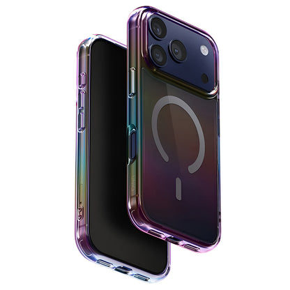Capa MagSafe para Apple iPhone 17 Pro Max, UNIQ, Iridescia MagClick, Aurora