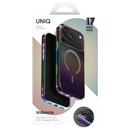 Capa MagSafe para Apple iPhone 17 Pro Max, UNIQ, Iridescia MagClick, Aurora