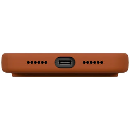 Capa MagSafe para Apple iPhone 17 Pro Max, UNIQ, Lino MagClick, Laranja Escuro