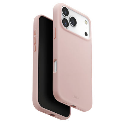 Capa MagSafe para Apple iPhone 17 Pro Max, UNIQ, Lino MagClick, Rosa