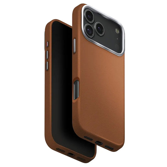 Capa MagSafe para Apple iPhone 17 Pro Max, UNIQ, Lyden Leatherette, Castanha