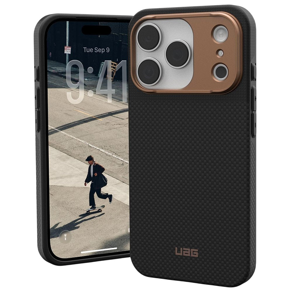 Capa MagSafe para Apple iPhone 17 Pro Max, Urban Armor Gear, Fibr Armr, Preto Bronze
