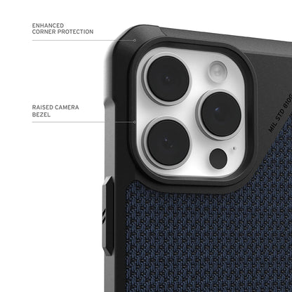 Capa MagSafe para Apple iPhone 17 Pro Max, Urban Armor Gear, Metropolis LT Kevlar, Azul-marinho