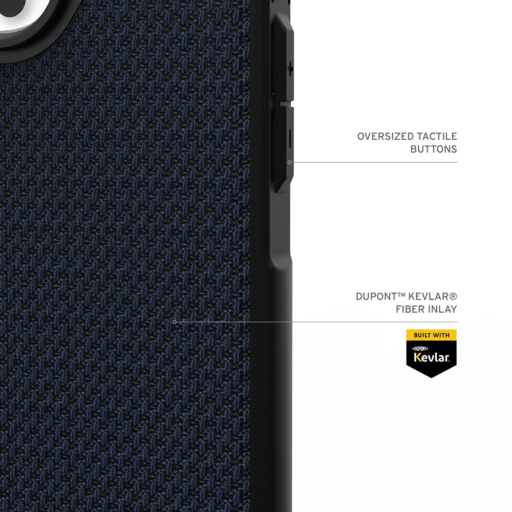 Capa MagSafe para Apple iPhone 17 Pro Max, Urban Armor Gear, Metropolis LT Kevlar, Azul-marinho
