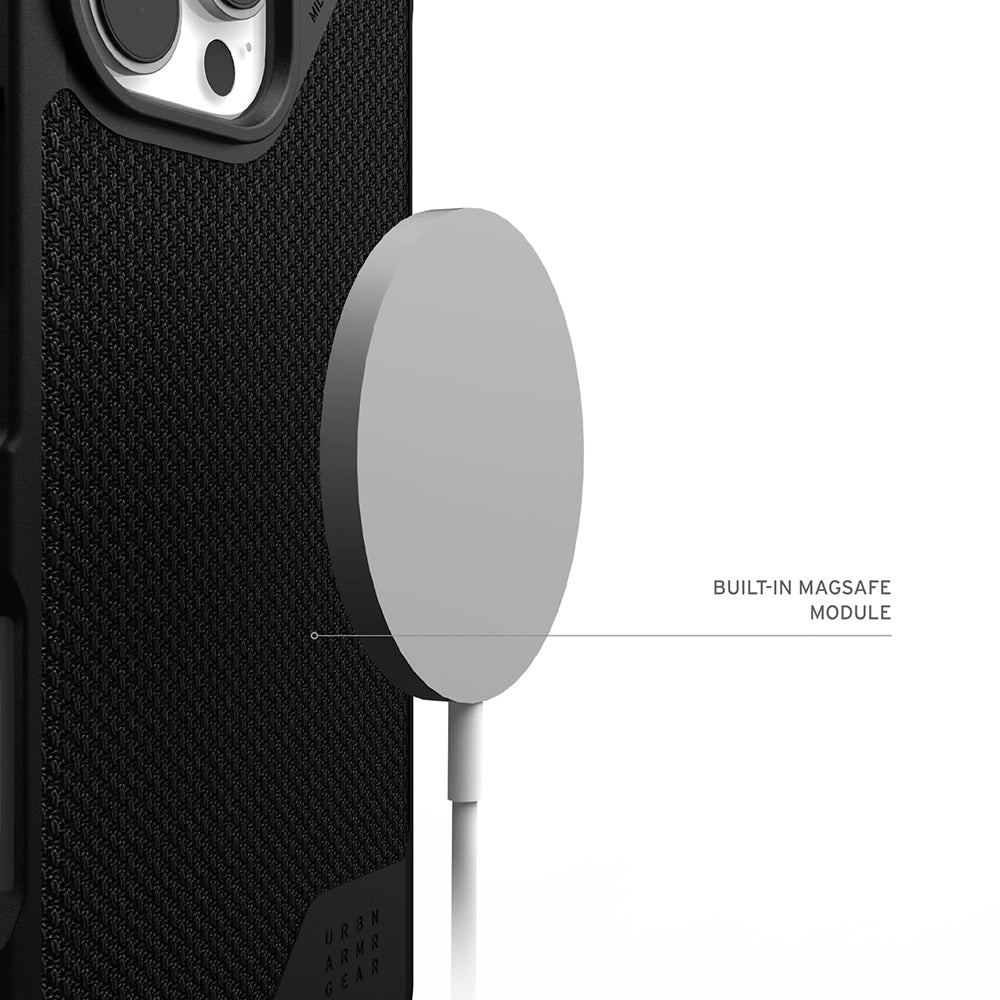 Capa MagSafe para Apple iPhone 17 Pro Max, Urban Armor Gear, Metropolis LT Kevlar, Preta