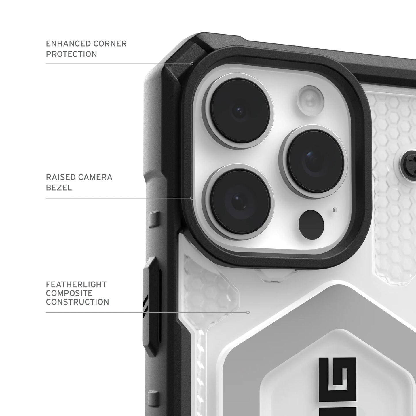 Capa MagSafe para Apple iPhone 17 Pro Max, Urban Armor Gear, Pathfinder Clear, Transparente