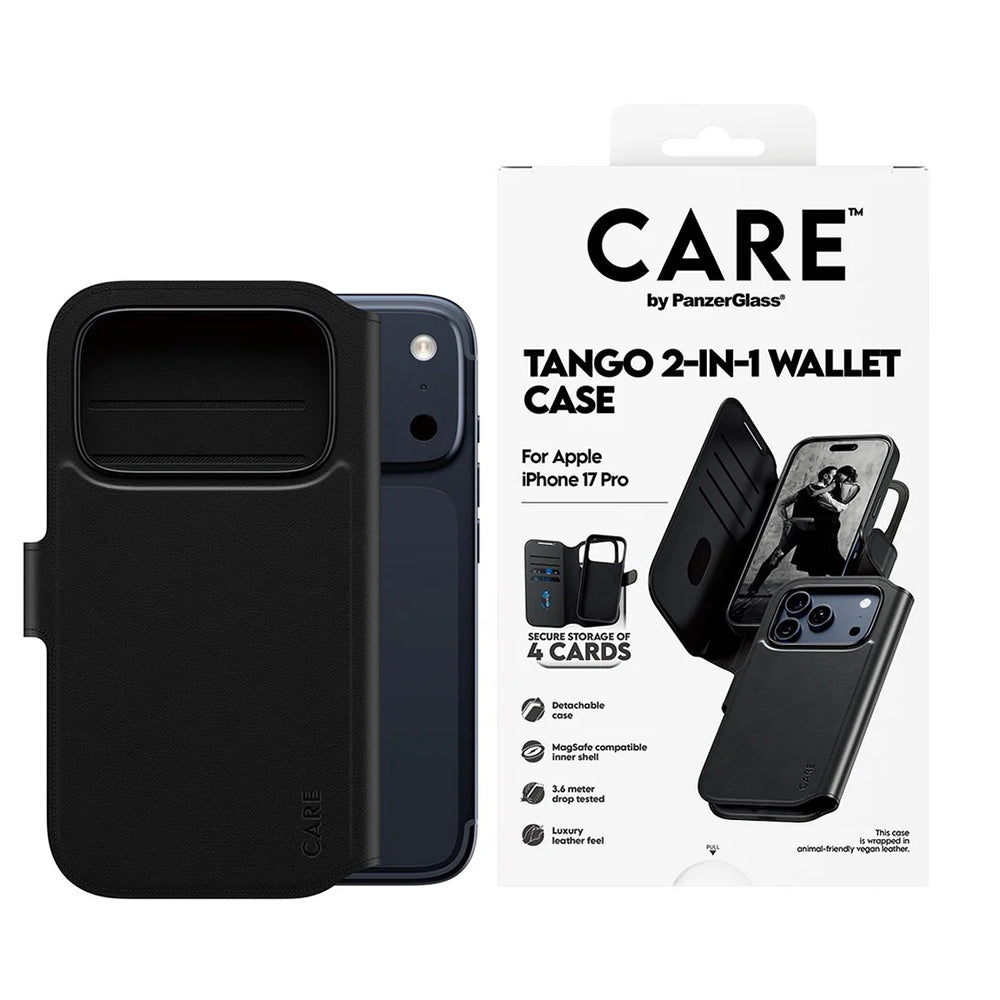Capa MagSafe para Apple iPhone 17 Pro, PanzerGlass, Care Feature Tango Two-in-One, Preta