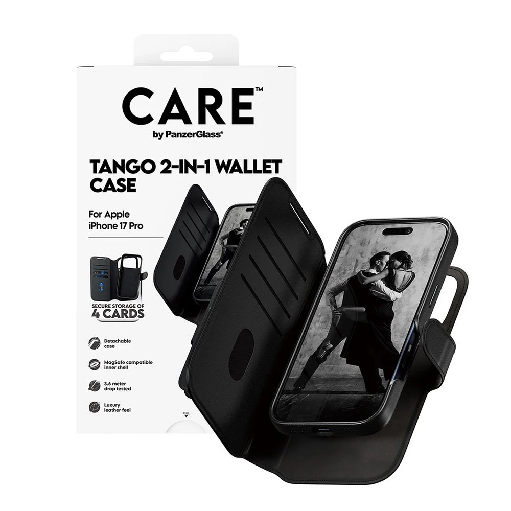 Capa MagSafe para Apple iPhone 17 Pro, PanzerGlass, Care Feature Tango Two-in-One, Preta