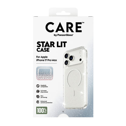 Capa MagSafe para Apple iPhone 17 Pro, PanzerGlass, Care Urban Explorer Star Lit, Transparente Branca