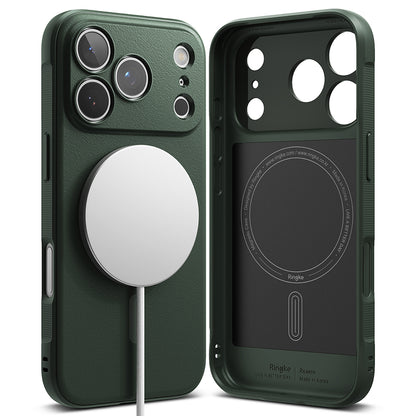 Capa MagSafe para Apple iPhone 17 Pro, Ringke, Ônix, Verde Escuro