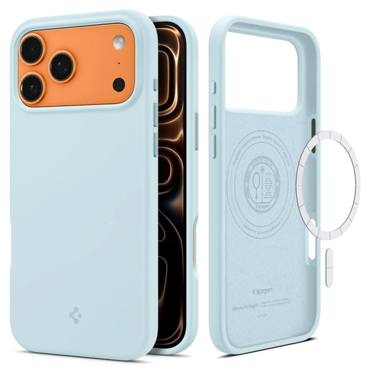 Capa MagSafe para Apple iPhone 17 Pro, Spigen, Silicone Fit, Azul