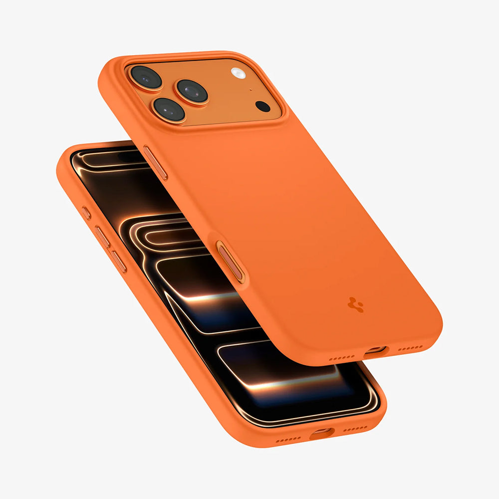 Capa MagSafe para Apple iPhone 17 Pro, Spigen, Silicone Fit, Laranja ACS11379