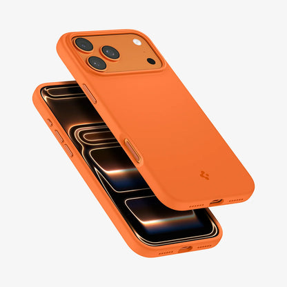 Capa MagSafe para Apple iPhone 17 Pro, Spigen, Silicone Fit, Laranja ACS11379
