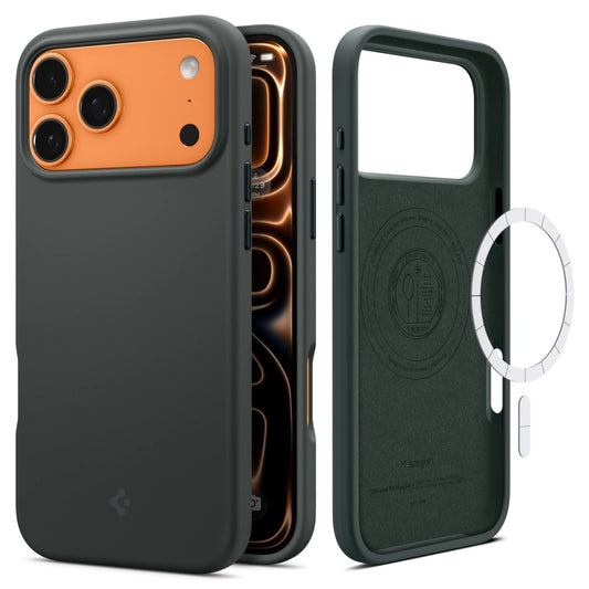 Capa MagSafe para Apple iPhone 17 Pro, Spigen, Silicone Fit, Verde