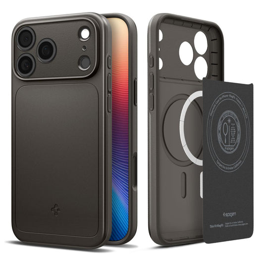 Capa MagSafe para Apple iPhone 17 Pro, Spigen, Thin Fit, Cinza