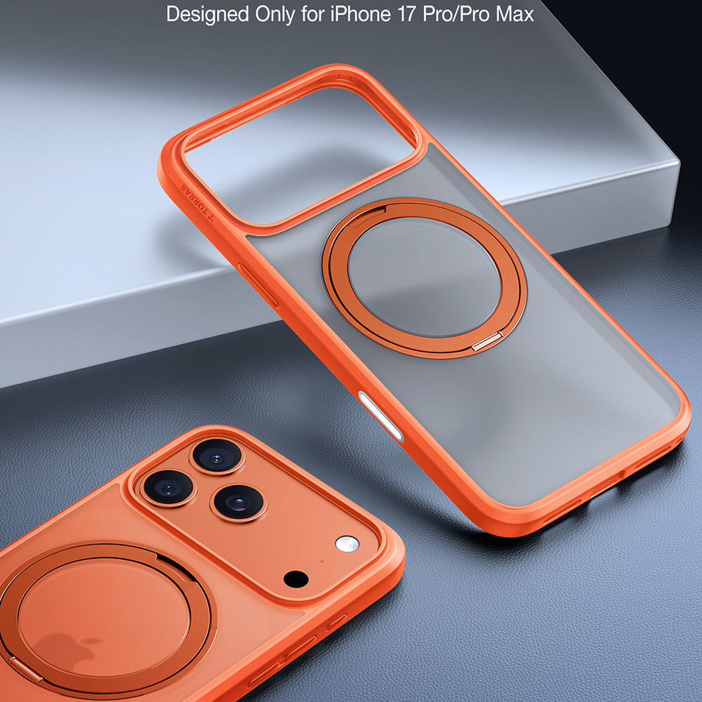 Capa MagSafe para Apple iPhone 17 Pro, Torras, Ostand Pro, Laranja