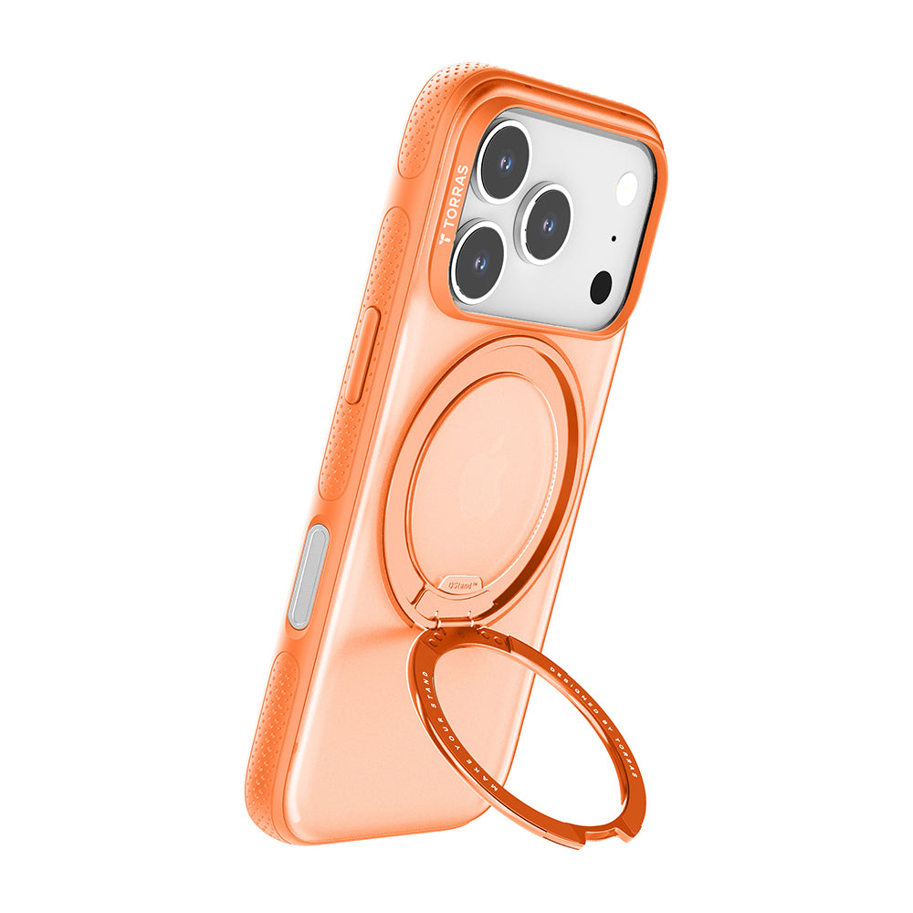 Capa MagSafe para Apple iPhone 17 Pro, Torras, Ostand R Fitness, Laranja