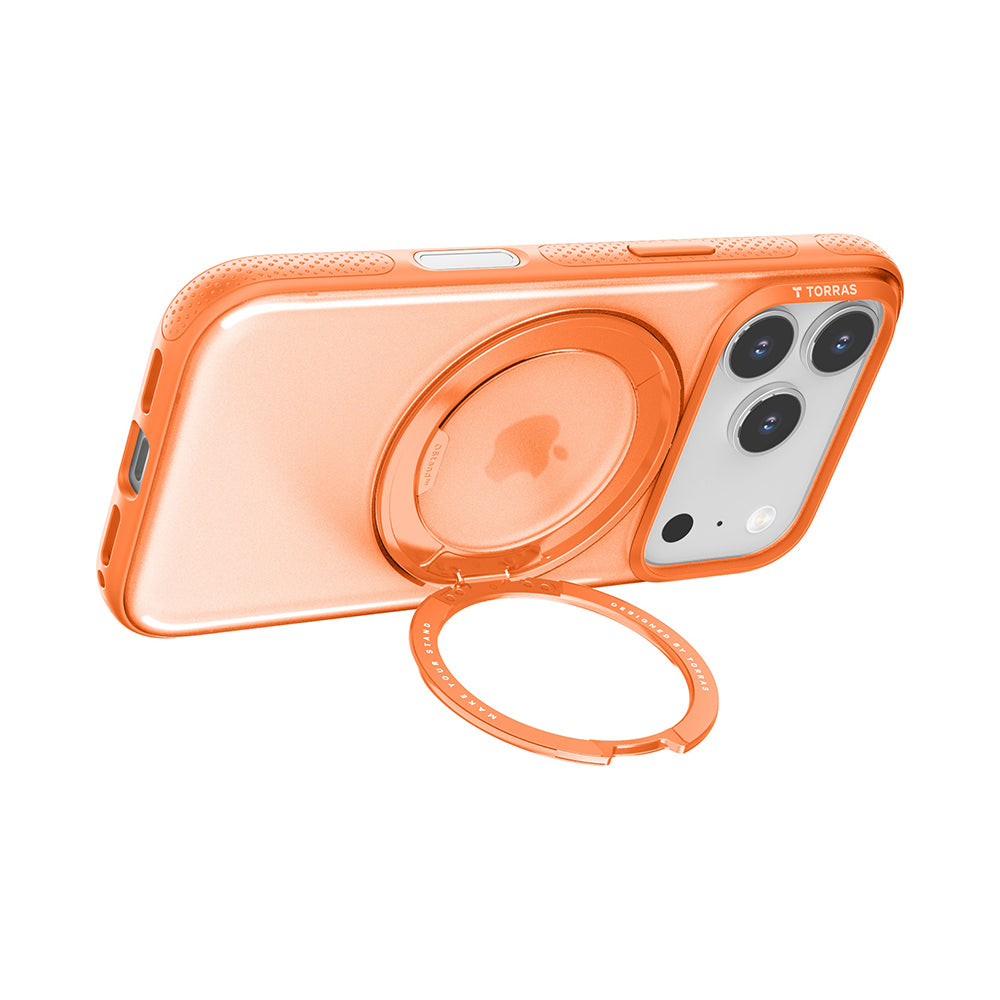 Capa MagSafe para Apple iPhone 17 Pro, Torras, Ostand R Fitness, Laranja