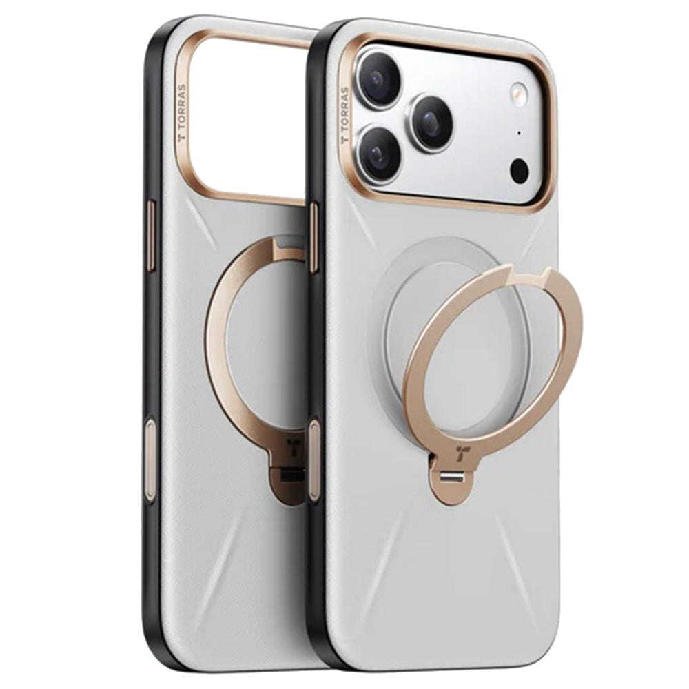 Capa MagSafe para Apple iPhone 17 Pro, Torras, QPRO Leather, Cinzento
