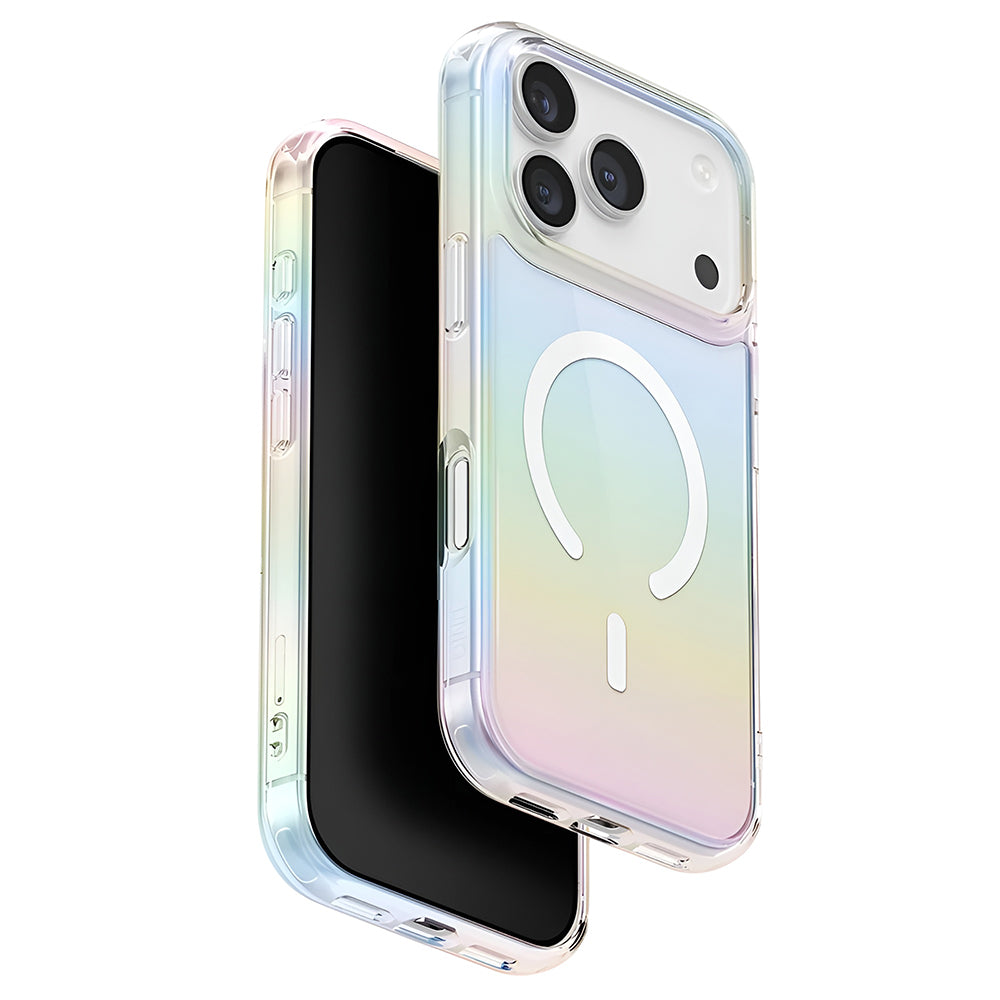 Capa MagSafe para Apple iPhone 17 Pro, UNIQ, Iridescia MagClick, Multicolor