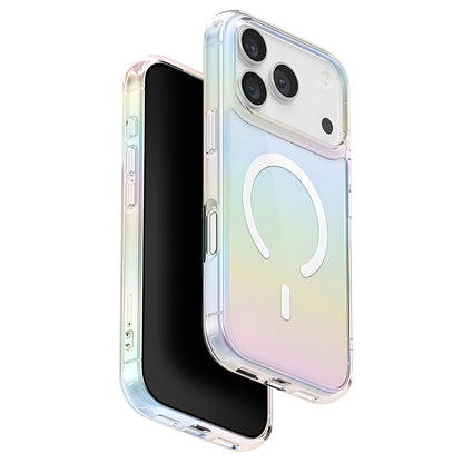 Capa MagSafe para Apple iPhone 17 Pro, UNIQ, Iridescia MagClick, Multicolor