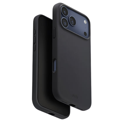 Capa MagSafe para Apple iPhone 17 Pro, UNIQ, Lino MagClick, Preta