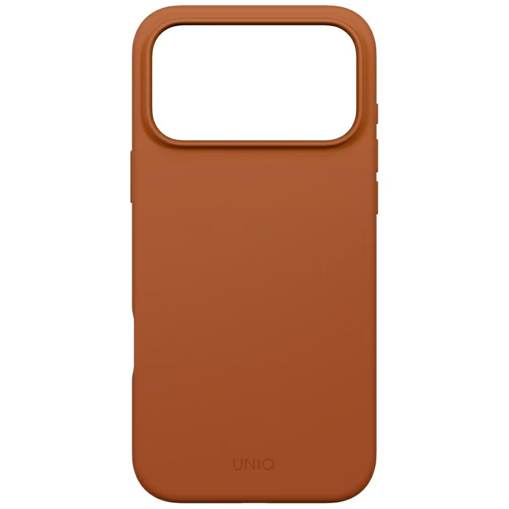 Capa MagSafe para Apple iPhone 17 Pro, UNIQ, Lino MagClick, Laranja Escuro