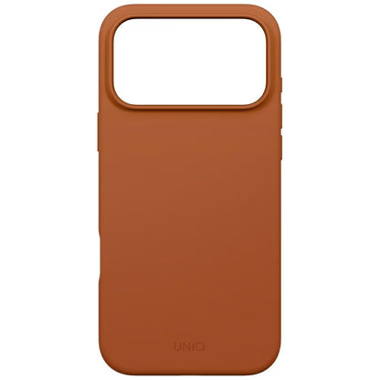 Capa MagSafe para Apple iPhone 17 Pro, UNIQ, Lino MagClick, Laranja Escuro