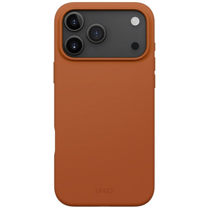 Capa MagSafe para Apple iPhone 17 Pro, UNIQ, Lino MagClick, Laranja Escuro