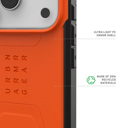 Capa MagSafe para Apple iPhone 17 Pro, Urban Armor Gear, Civilian, Laranja