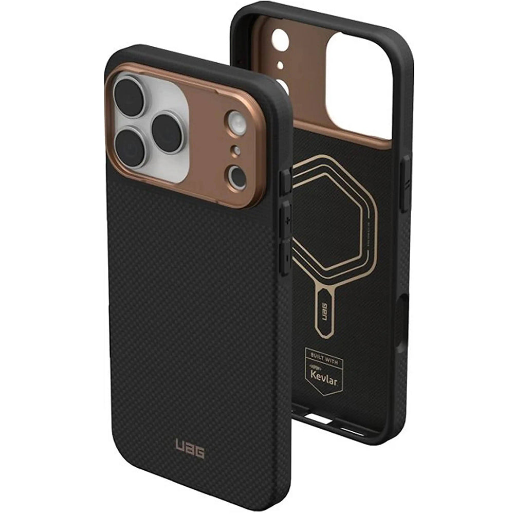 Capa MagSafe para Apple iPhone 17 Pro, Urban Armor Gear, Fibr Armr, Preto Bronze