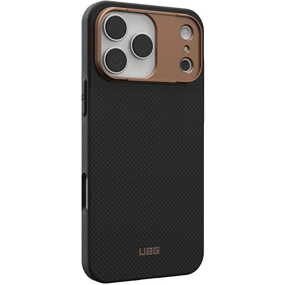 Capa MagSafe para Apple iPhone 17 Pro, Urban Armor Gear, Fibr Armr, Preto Bronze